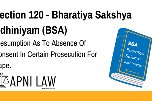 Section 120 - Bharatiya Sakshya Adhiniyam (BSA) - Presumption As To Absence Of Consent In Certain Prosecution For Rape
