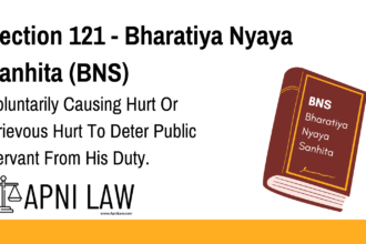 Section 121 - Bharatiya Nyaya Sanhita (BNS) - Voluntarily Causing Hurt Or Grievous Hurt To Deter Public Servant From His Duty