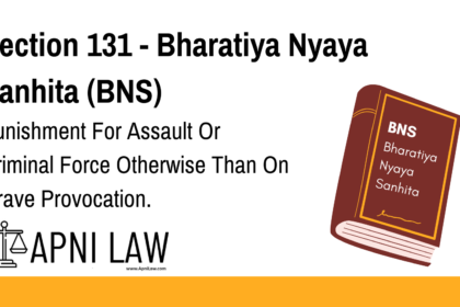 Section 131 - Bharatiya Nyaya Sanhita (BNS) - Punishment For Assault Or Criminal Force Otherwise Than On Grave Provocation