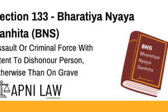 Section 133 - Bharatiya Nyaya Sanhita (BNS) - Assault Or Criminal Force With Intent To Dishonour Person, Otherwise Than On Grave Provocation