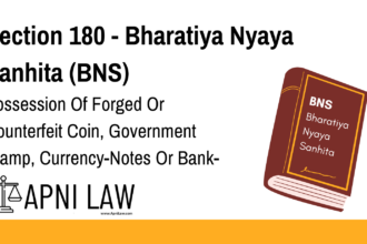 Section 180 - Bharatiya Nyaya Sanhita (BNS) - Possession Of Forged Or Counterfeit Coin, Government Stamp, Currency-Notes Or Bank-Notes