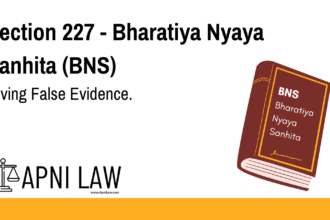 Section 227 - Bharatiya Nyaya Sanhita (BNS) - Giving False Evidence