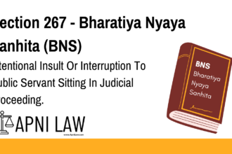 Section 267 - Bharatiya Nyaya Sanhita (BNS) - Intentional Insult Or Interruption To Public Servant Sitting In Judicial Proceeding