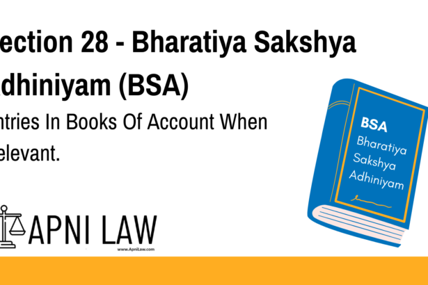 Section 28 - Bharatiya Sakshya Adhiniyam (BSA) - Entries In Books Of Account When Relevant