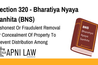 Section 320 - Bharatiya Nyaya Sanhita (BNS) - Dishonest Or Fraudulent Removal Or Concealment Of Property To Prevent Distribution Among Creditors