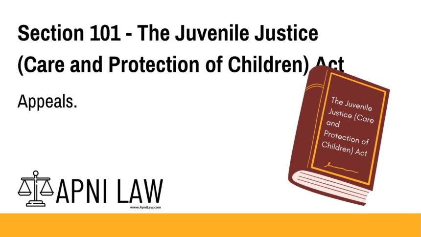 Section 101 - The Juvenile Justice (Care and Protection of Children) Act - Appeals