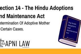 Section 14 - The Hindu Adoptions and Maintenance Act - Determination Of Adoptive Mother In Certain Cases