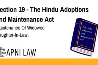 Section 19 - The Hindu Adoptions and Maintenance Act - Maintenance Of Widowed Daughter-In-Law