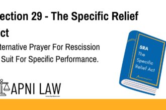 Section 29 - The Specific Relief Act - Alternative Prayer For Rescission In Suit For Specific Performance