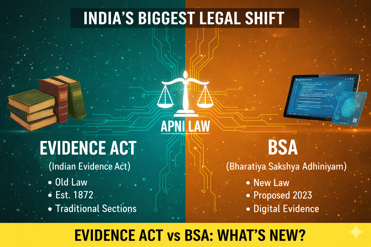 Evidence Act vs BSA – India’s New Evidence Law