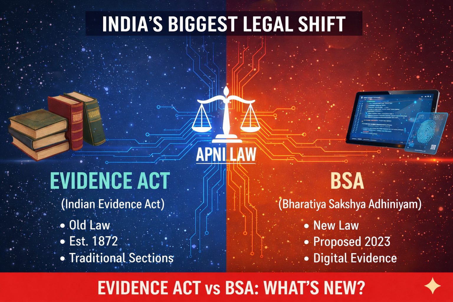 Evidence Act vs BSA – India’s New Evidence Laws
